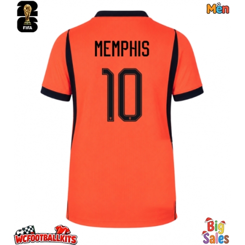 Netherlands Memphis Depay #10 Replica Home Stadium Shirt World Cup 2026 Short Sleeve